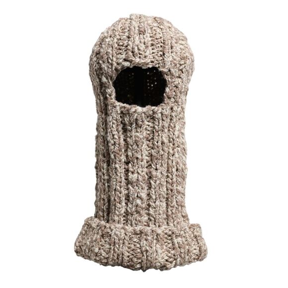 Dolce Gabbana Beige Wool Knitted Ski Mask Balaclava Men's Hat